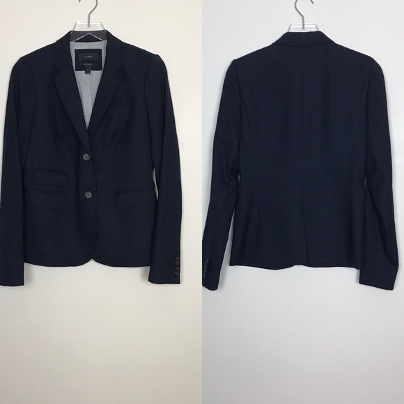 J. Crew Navy Wool Schoolboy Blazer 2 Button 4T - Picture 1 of 8